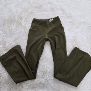 Athleta Chit Chat Olive High-Rise Flare Pants S/7